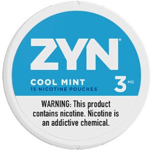 ZYN Cool Mint 3mg nicotine pouches can