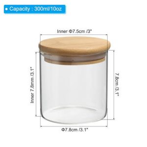 amboo and glass airtight storage jar for herbs at Vape & Ash Smoke Shop in Nanuet NY