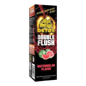 High Voltage Double Flush watermelon detox drink available at Vape & Ash Smoke Shop
