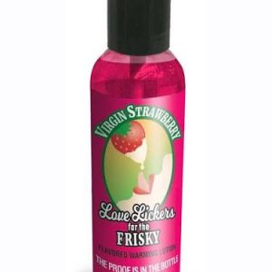 Love Lickers Virgin Strawberry Flavored Warming Lotion for adult massage available at Vape & Ash Smoke Shop