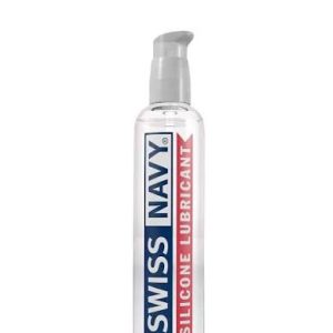Swiss Navy Silicone Lubricant 4 oz personal lubricant pump bottle available at Vape & Ash Smoke Shop