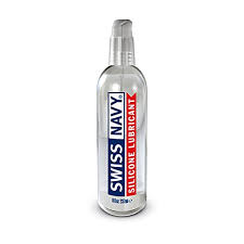 Swiss Navy Silicone Lubricant 8 oz personal lubricant pump bottle available at Vape & Ash Smoke Shop